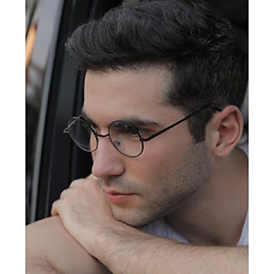 Gọng kính Mắt tròn nhỏ mini kim loại - Có thể thay tròng cận