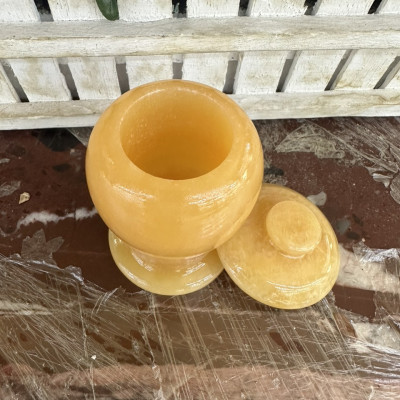 Bộ hũ đựng muối, gạo, nước thờ cúng đặt bàn thờ ông địa thần tài đá ngọc hoàng long