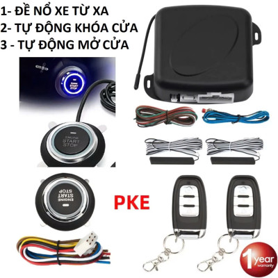Đóng Mở Cửa Tự Động: Bộ Đề Nổ Ô Tô Từ Xa Start Stop và 2 Remote Smartkey PKE Cao Cấp
