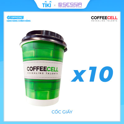 Bộ Cốc Giấy Tiện Lợi Coffeecell (Màu Xanh Lá) - COFFEECELL - Chất liệu cao cấp, Chịu được nước nóng & lạnh, Kiểu dáng sang trọng - Hàng Chính Hãng