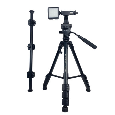 Combo Tripod Yunteng 691 + Thanh Ngang 369 và Đèn RGB vuông - Chân đế chắc chắn kèm remote và kẹp điện thoại - Hàng chính hãng