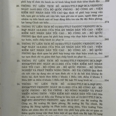 Các Thông Tư Liên Tịch Của Tòa Án Nhân Dân Tối Cao, VKSNDTC về Hình Sự, Tố Tụng Hình Sự, Dân Sự, Tố Tụng Dân Sự