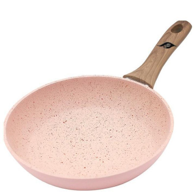 Chảo Đá Chống Dính SynMore Size 16Cm Cán Gỗ Sang Trọng