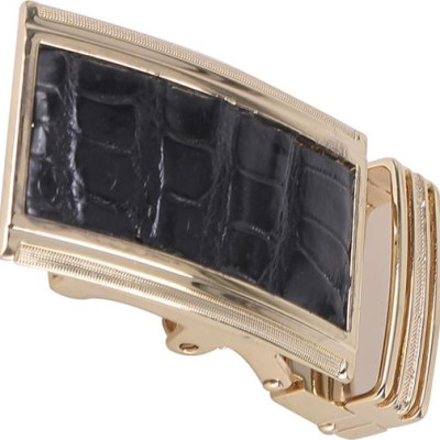 Đầu Khóa Da Cá Sấu 4 Phân Đầu Vàng Huy Hoàng HT9221 - Đen