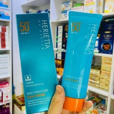 Kem chống nắng thảo dược Herietta Daily Moisture nâng tông, không bết dính SPF50+/PA+++ 70g 