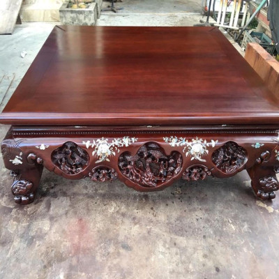 Sập Nằm Ba Bông Khảm Trai Gỗ Gụ