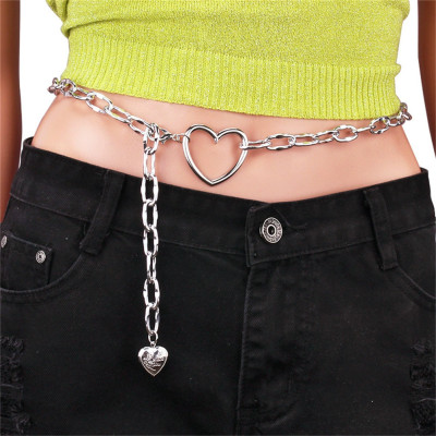 Belt xích thắt lưng bản nhỏ thắt lưng titan xích chain body mix trái tim độc lạ hot girl hot boy unisex