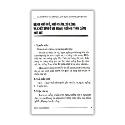 Sách - Cách Phòng Trị Hiệu Quả Các Bệnh Ở Thủy Cầm Việt Nam - NXB Nông Nghiệp