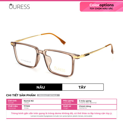 Gọng kính cận MC15022 chất liệu nhựa titan thời trang mắt kính OURESS nam nữ siêu nhẹ siêu bền