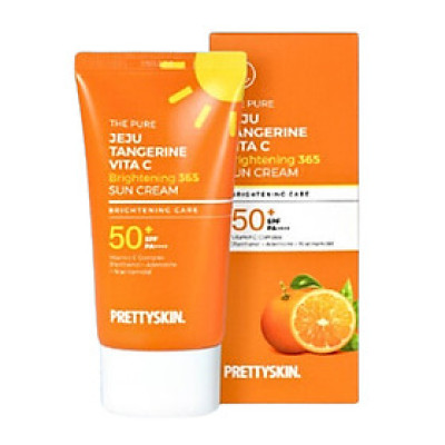 Kem chống nắng Vitamin C Pretty Skin Jeju Vita C Brightening 365 Sun Cream Hàn Quốc 50ml