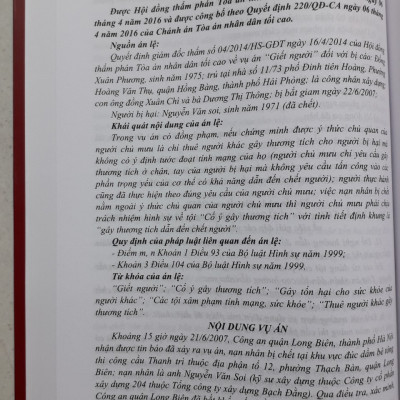 Chỉ Dẫn Tra Cứu Áp Dụng Bộ Luật Hình Sự Năm 2015  Sửa Đổi, Bổ Sung Năm 2017 ( Tái Bản Lần Thứ Nhất, Có Chỉnh sửa, Bổ sung ) 