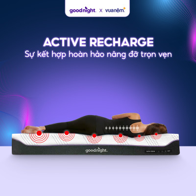 Nệm Foam Goodnight Active Hybrid thoáng mát, êm ái