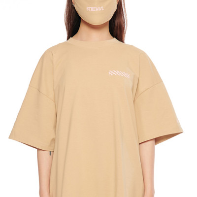 5THEWAY /solid/ Letter Logo Mask in WARM SAND aka Khẩu Trang Vàng Cát