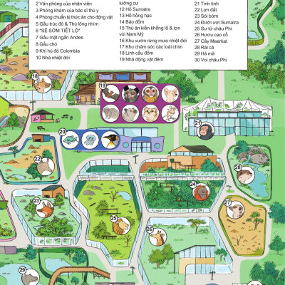 Sách - 24 Giờ Trong Sở Thú - Bìa Cứng