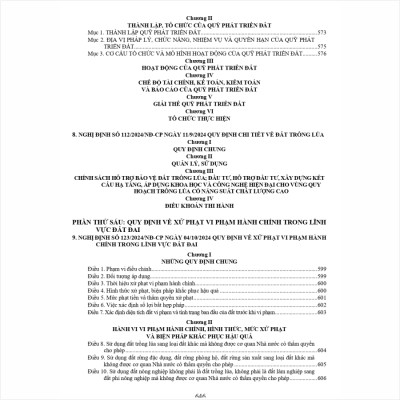 Sách Luật Đất Đai sửa đổi, bổ sung năm 2024 – Quy Định Mới Về Giá Đất, Bồi Thường, Hỗ Trợ, Tái Định Cư Khi Nhà Nước Thu Hồi Đất – Quy Định Về Xử Phạt Vi Phạm Hành Chính Trong Lĩnh Vực Đất Đai (V2579N)