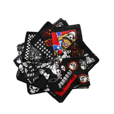 Bộ sưu tập khăn bandana street style họa tiết đầu lâu các loại (54x54cm)