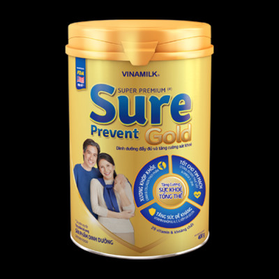 Bộ 3 Lon Sữa bột Vinamilk Sure Prevent Lon 400g