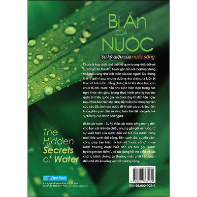 Sách - Bí Ẩn Của Nước - Sự Kỳ Diệu Của Nước Sống - First News