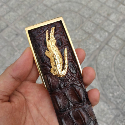 Mặt Khóa dây lưng cá sấu THÉP KHÔNG GỈ hình cá sấu rất đẹp!