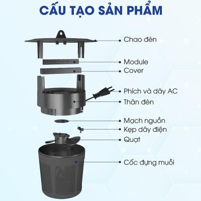 Đèn bắt muỗi Rạng Đông DBM01 5W - Chính Hãng