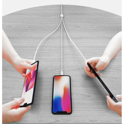 Cáp Sạc Mr White 3-In-1 - Lightning/USB-C/Micro - Global - Pisen AP07-1200