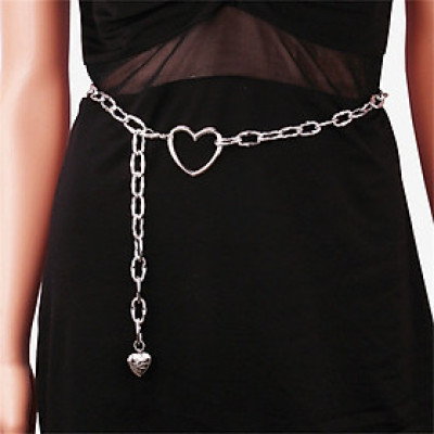 Belt xích thắt lưng bản nhỏ thắt lưng titan xích chain body mix trái tim độc lạ hot girl hot boy unisex