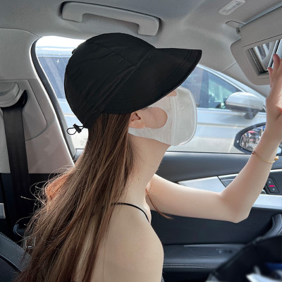 Mũ chống nắng nửa đầu  , mũ đi biển , du lịch có nút  đeo khẩu trang phong cách thời trang Hàn Quốc