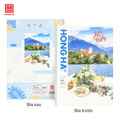 Vở kẻ ngang 120 trang ép keo dán gáy Let