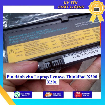 Pin dùng cho Laptop Lenovo ThinkPad X200 X201 - Hàng Nhập Khẩu  MIBAT422