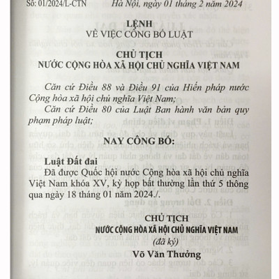 Sách - Luật Đất đai Năm 2024