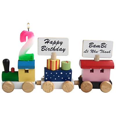 Xe lửa đèn cầy (Bộ 3 cái) | Winwintoys 63282 | Trang trí sinh nhật, Giáng sinh, Lễ cưới | Đạt tiêu chuẩn CE