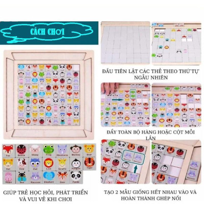 Đồ Chơi Gỗ Xếp Hình Pikachu, Đồ Chơi Thông Minh Rèn Luyện Tư Duy Trí Não Cho Bé 