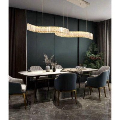 Đèn thả bàn ăn phale dài yêu cầu luxury K9, đèn decor hiện đại DT