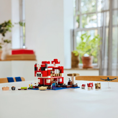 LEGO MINECRAFT 21270 Đồ Chơi Lắp Ráp Ngôi Nhà Của Những Chú Bò Nấm (500 chi tiết)