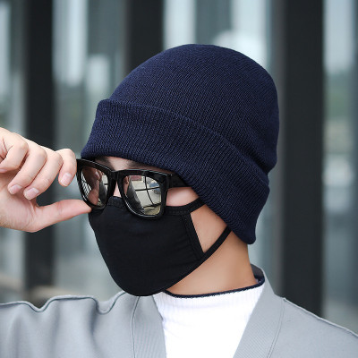 Nón Mũ len nam 2 lớp thời trang nam nữ thu đông ấm áp Phiên bản Hàn Quốc Chất liệu len 2 lớp Hàng nhập dona23062501