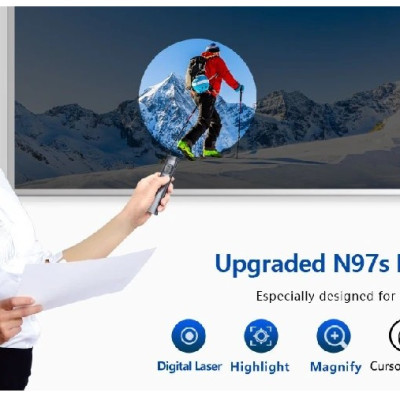 Bút trình chiếu NORWii N97S kĩ thuật số LASER màu Xanh/Đỏ chuyên dùng cho màn hình LED/TV và màn chiếu.  Hàng Chính Hãng.