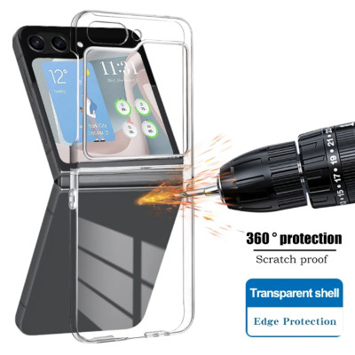 Ốp lưng trong suốt chống sốc cho Samsung Galaxy Z Flip 7 / Z Flip 6 hiệu Likgus Crystal - Bảo vệ toàn diện, chống sốc chống va đập, đệm khí 4 góc - Hàng nhập khẩu