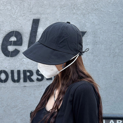 Mũ chống nắng nửa đầu  , mũ đi biển , du lịch có nút  đeo khẩu trang phong cách thời trang Hàn Quốc
