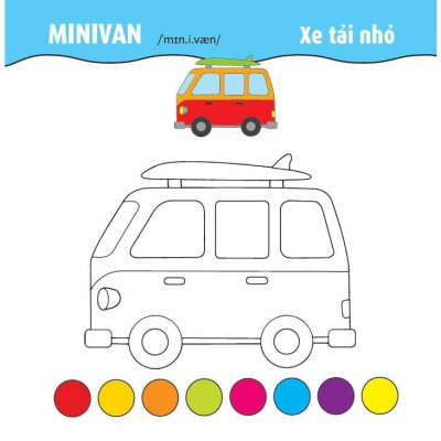 Sách - Tô Màu Phát Triển IQ EQ CQ - Ô Tô - Tàu Thuyền - Máy Bay - Song Ngữ Anh Việt - Combo 4 Cuốn - Việt Thư