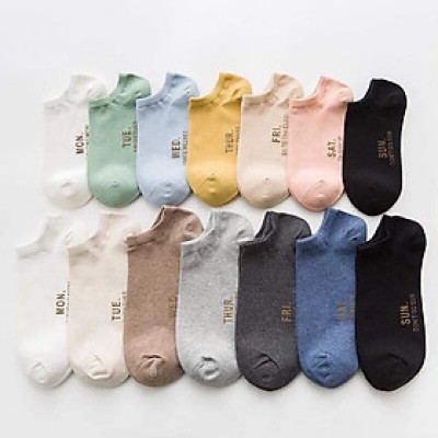  Tất tuần nam nữ 7 ngày vớ nam nữ cổ ngắn