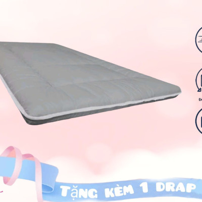 Nệm Bông Trải Sàn Xuất Nhật Fukoji, Kích Thước 1mx2m, 1m4x2m, 1m6x2m Dày 7-9cm Tặng Kèm Drap Nệm