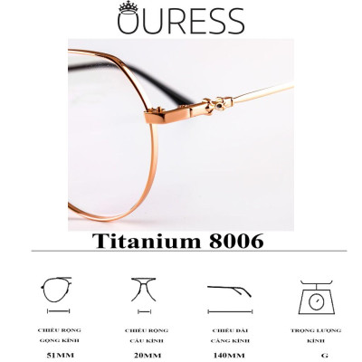 GỌNG KÍNH TITAN MMR (Titanium Memory) CHẤT LIỆU CAO CẤP SIÊU NHẸ SIÊU BỀN – 8006