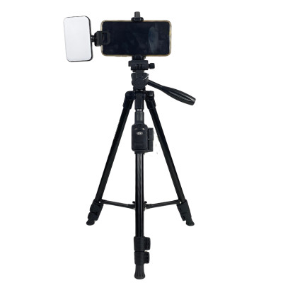 Combo Tripod Yunteng VCT 5208RM + Đèn kẹp F6 - Combo du lịch nhỏ gọn, tiện lợi - Hàng chính hãng