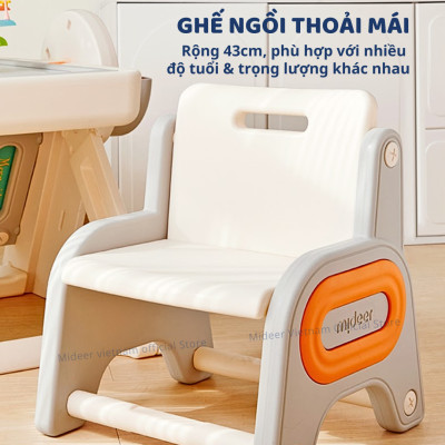Bàn đồ chơi gấp gọn đa năng kèm bảng nam châm và ghế ngồi  Mideer Multifunctional Block Table