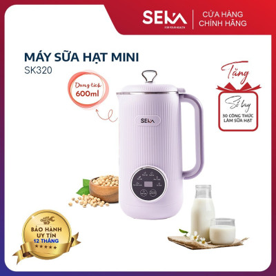 Máy làm sữa hạt mini SEKA SK320 [Tím Nhạt] - 600ml - 600W - 5 chức năng - Hàng chính hãng