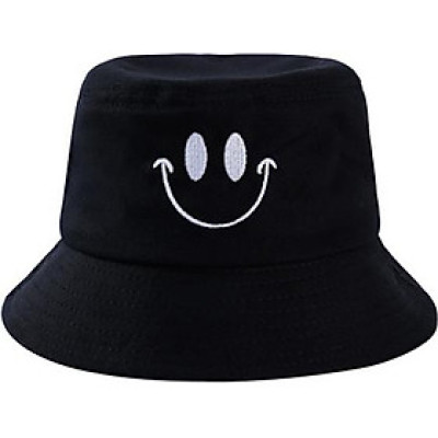 Nón Bucket thêu Mặt Cười