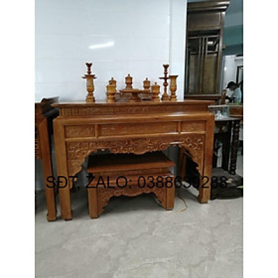Bàn thờ và cúng cơm gỗ mít giá thật