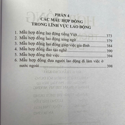 Hợp Đồng Trong Lĩnh Vực Lao Động 