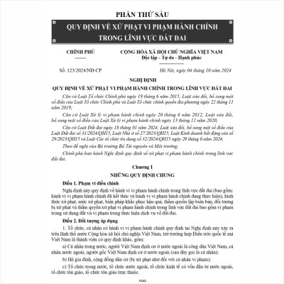 Sách Luật Đất Đai sửa đổi, bổ sung năm 2024 – Quy Định Mới Về Giá Đất, Bồi Thường, Hỗ Trợ, Tái Định Cư Khi Nhà Nước Thu Hồi Đất – Quy Định Về Xử Phạt Vi Phạm Hành Chính Trong Lĩnh Vực Đất Đai (V2579N)