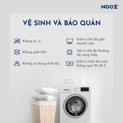 Tấm Lót Bảo Vệ Nệm (Mattress Protector) NOOZ Home Goods Chống Thấm Tuyệt Đối Bề Mặt Kháng Khuẩn Không Gây Kích Ứng Da